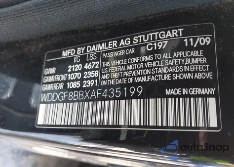 2010 Mercedes-Benz C-Class C 300 Sport/Luxury 4Matic from USA, damaged, VIN WDDGF8BBXAF435199